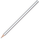 Standard Wooden Pencil with No Eraser - Silver