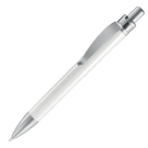 Futura Digital Ballpoint Pen - White - Silver