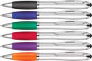 Contour-i Argent Ballpoint Pen with Stylus