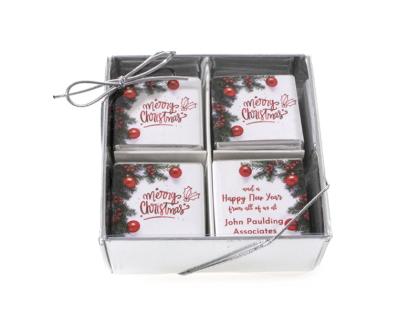 CHRISTMAS 20 NEAPOLITAN CHOCOLATE GIFT BOXES WITH BOW