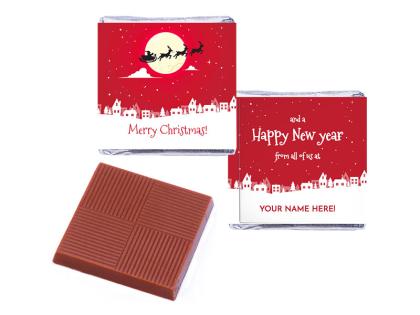 CHRISTMAS NEAPOLITAN CHOCOLATE SQUARE, ECO-friendly