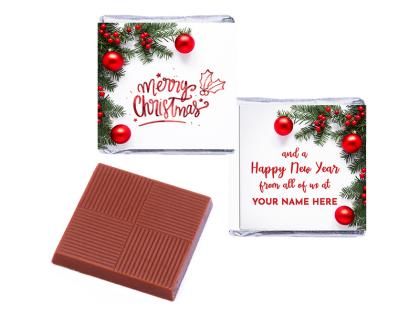 CHRISTMAS NEAPOLITAN CHOCOLATE SQUARE, ECO-friendly