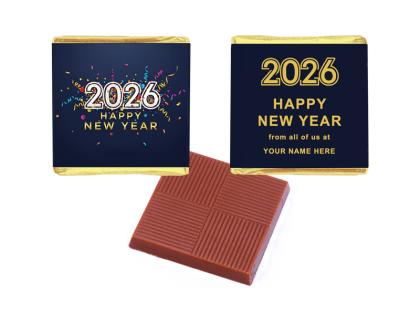 NEW YEAR 2026 NEAPOLITAN CHOCOLATE SQUARE, ECO-friendly