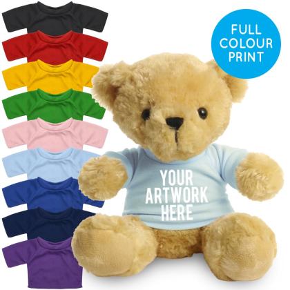 Printed 19cm Victoria bear - Baby Blue t-shirt