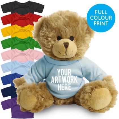 Printed 20cm Charles Jointed bear - Baby Blue t-shirt
