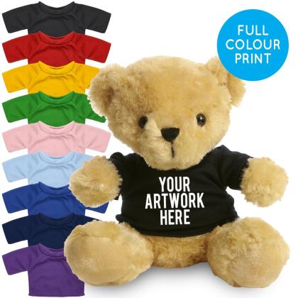 Printed 19cm Victoria bear - Black t-shirt