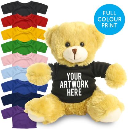 Printed 20cm Elizabeth bear - Black t-shirt