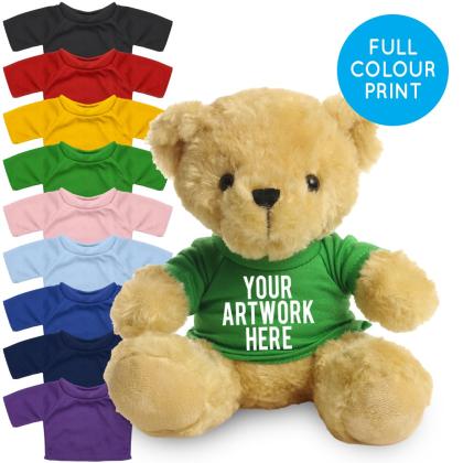 Printed 19cm Victoria bear - Green t-shirt