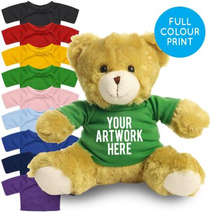 Printed 25cm Elizabeth bear - Green t-shirt