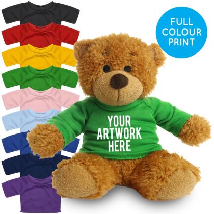 Printed 17cm Anne bear - Green t-shirt
