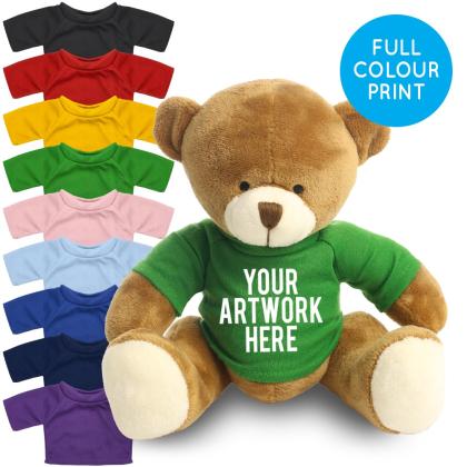 Printed 20cm Richard Bear - Green t-shirt