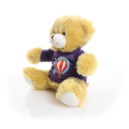 Printed 20cm Elizabeth bear - Purple t-shirt