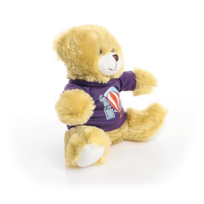 Printed 20cm Elizabeth bear - Purple t-shirt