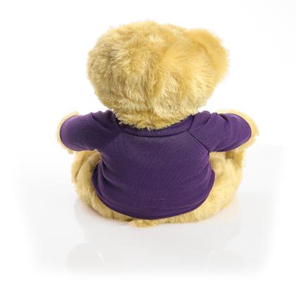Printed 25cm Elizabeth bear - Purple t-shirt