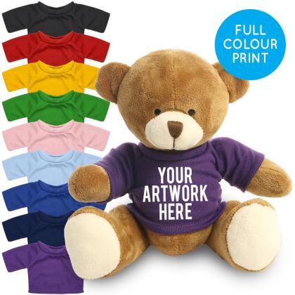 Printed 20cm Richard Bear - Purple t-shirt