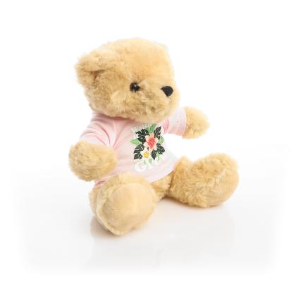 Printed 19cm Victoria bear - Baby Pink t-shirt