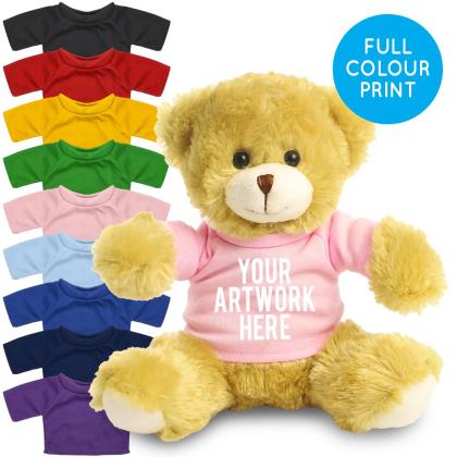 Printed 20cm Elizabeth bear - Baby Pink t-shirt