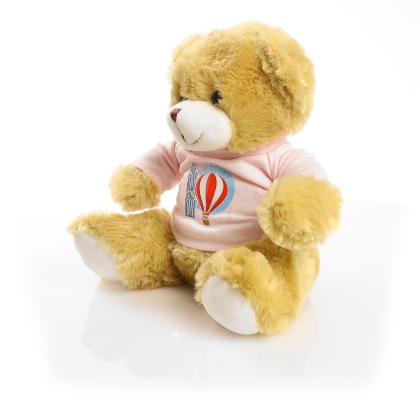 Printed 25cm Elizabeth bear - Baby Pink t-shirt