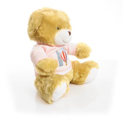 Printed 25cm Elizabeth bear - Baby Pink t-shirt