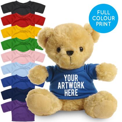 Printed 19cm Victoria bear - Royal Blue t-shirt