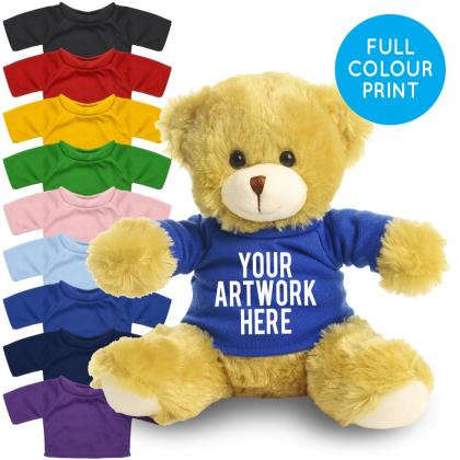 Printed 20cm Elizabeth bear - Royal Blue t-shirt