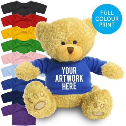 Printed Golden 22cm Edward bear - Royal Blue t-shirt
