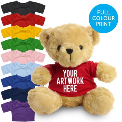 Printed 19cm Victoria bear - Red t-shirt