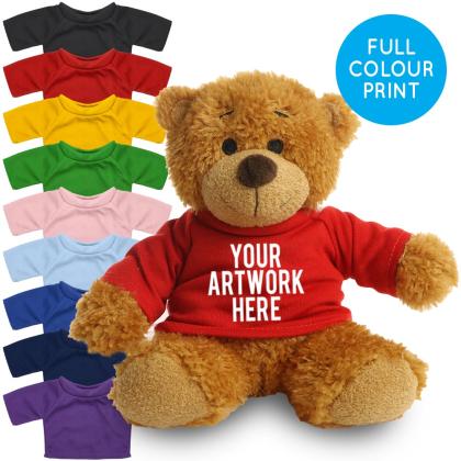 Printed 17cm Anne bear - Red t-shirt