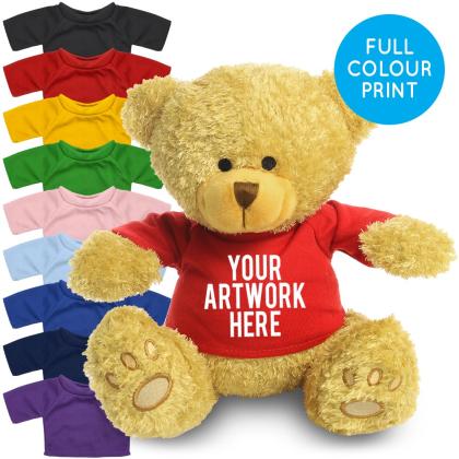 Printed Golden 22cm Edward bear - Red t-shirt