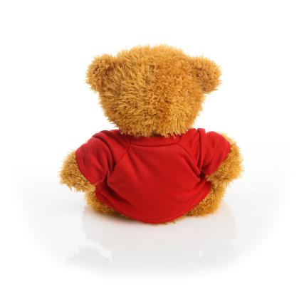 Printed Golden 18cm James bear - Red t-shirt