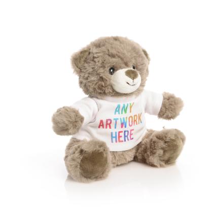 Printed ECO 17cm Mocha Catherine Bear