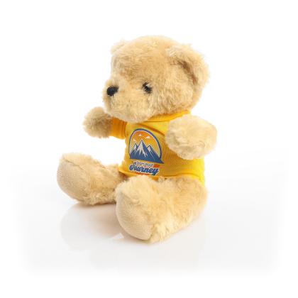 Printed 19cm Victoria bear - Yellow t-shirt