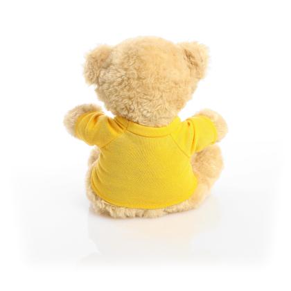 Printed 19cm Victoria bear - Yellow t-shirt