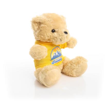 Printed 19cm Victoria bear - Yellow t-shirt