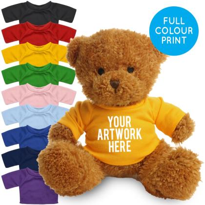 Printed Golden 18cm James bear - Yellow t-shirt