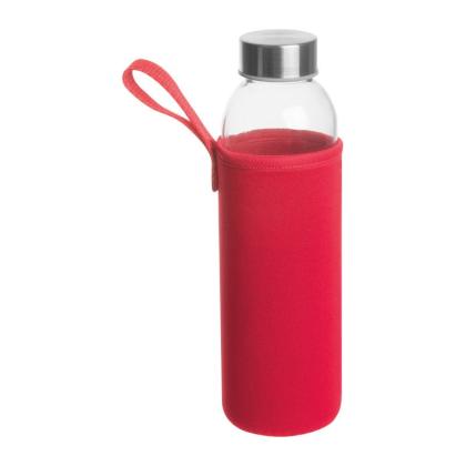 Glass Drinking Bottle in Neoprene Pouch Klagenfurt
