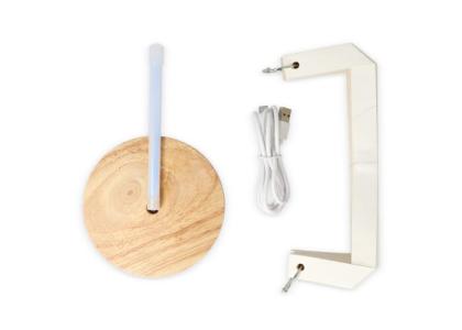 Coollux foldable paper LED lamp Aurora on wooden base, 22cm