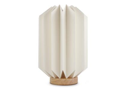 Coollux foldable paper LED lamp Eos on wooden base, 25 cm (letterbox size) Coollux foldable paper LED lamp Eos on wooden base, 25 cm (letterbox size)