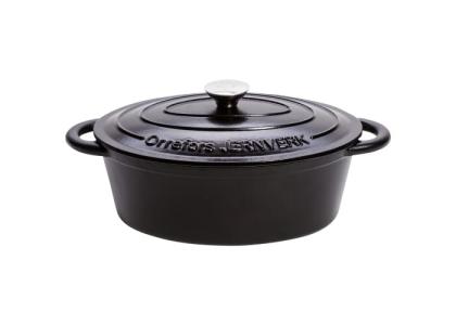 Orrefors Jernverk Enamelled Oval Iron Pan 3.5L