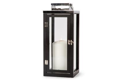 Orrefors Jernverk stainless steel lantern with wood