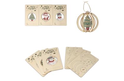 InSideOut Wooden Christmas ornament set of 3