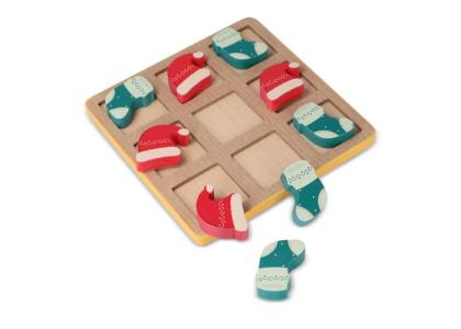 InSideOut Wooden Christmas tic tac toe