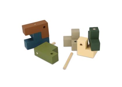 InSideOut Wooden Cube think iq puzzle