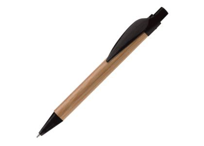 Bamboo pen with plastic leafclip
