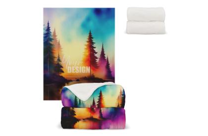 Coral fleece blanket OEKO-TEX® sublimation 130 x 170 cm 270 g/m²