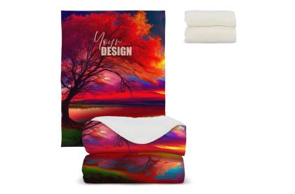 Sherpa fleece blanket OEKO-TEX®  sublimation 130 x 170 cm 510 g/m²