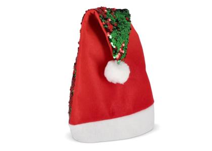 Two-tone sequin Christmas hat