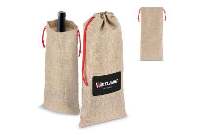Jute-style bottle pouch 14 x 34 cm