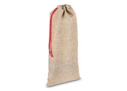 Jute-style bottle pouch 14 x 34 cm