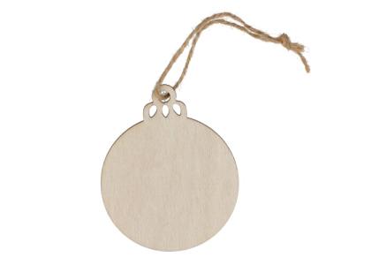 Bauble shaped wooden Christmas ornament Bauble shaped wooden Christmas ornament